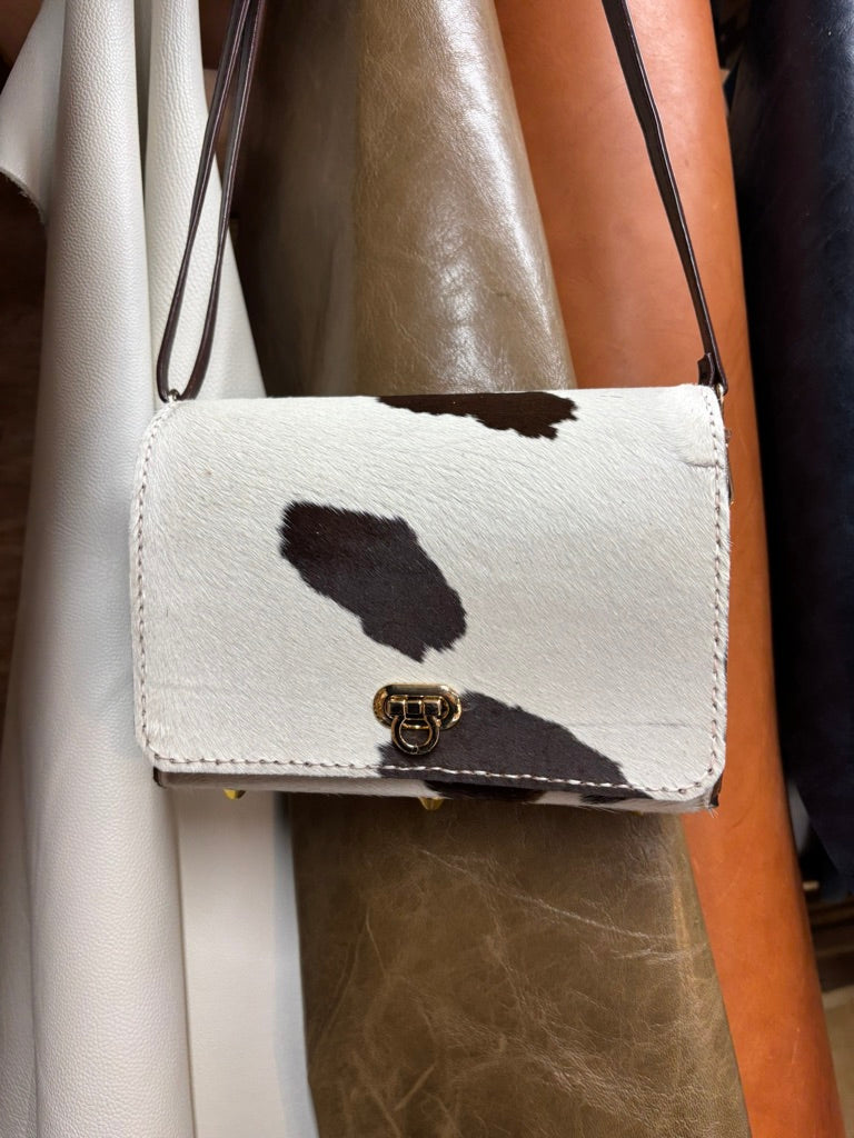 Hair On Leather Small crossbody bag