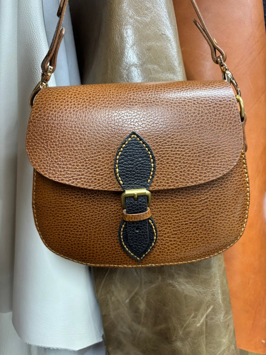 Leather country style crossbody