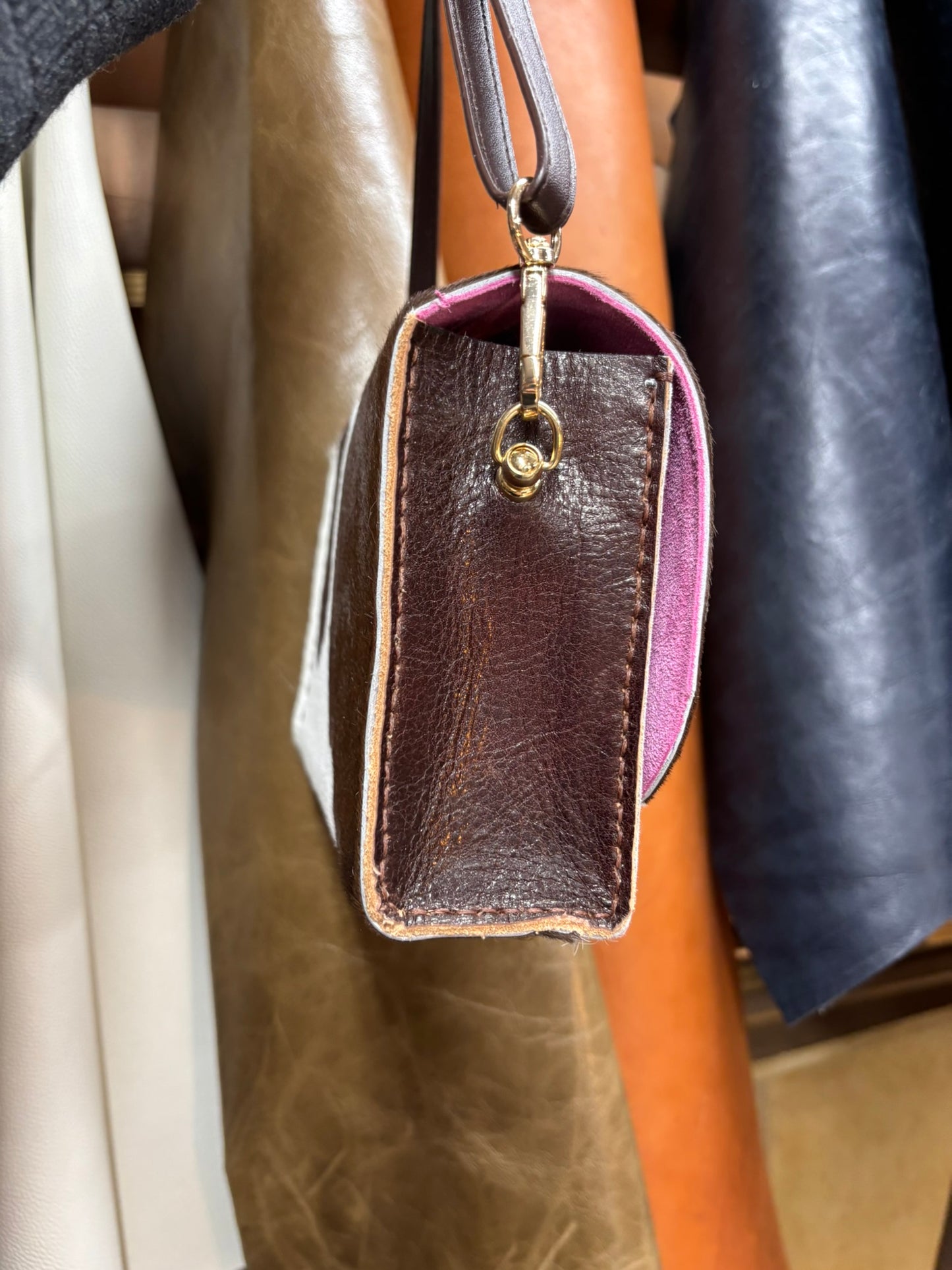 Hair On Leather Small Crossbody bag