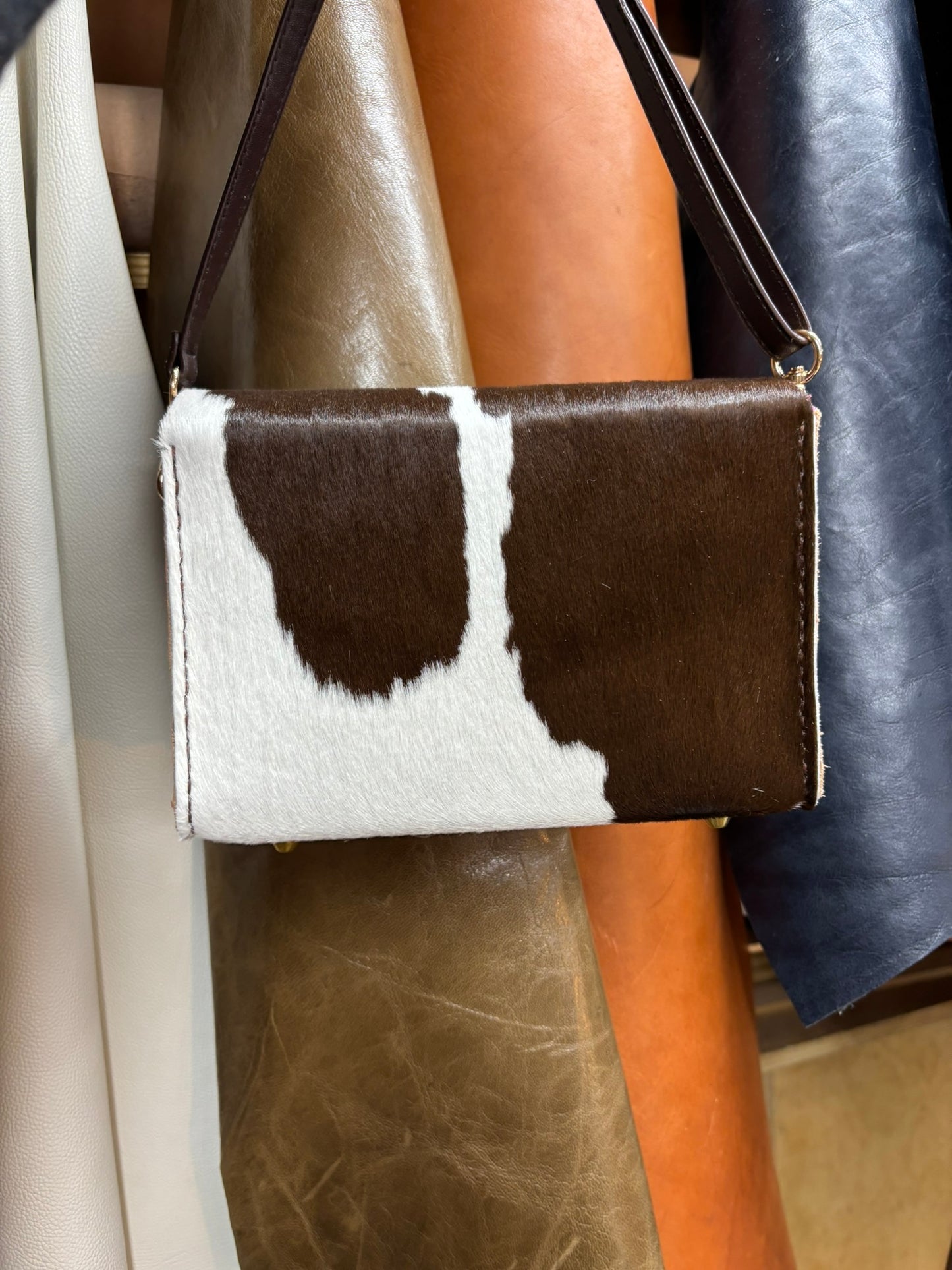 Hair On Leather Small Crossbody bag