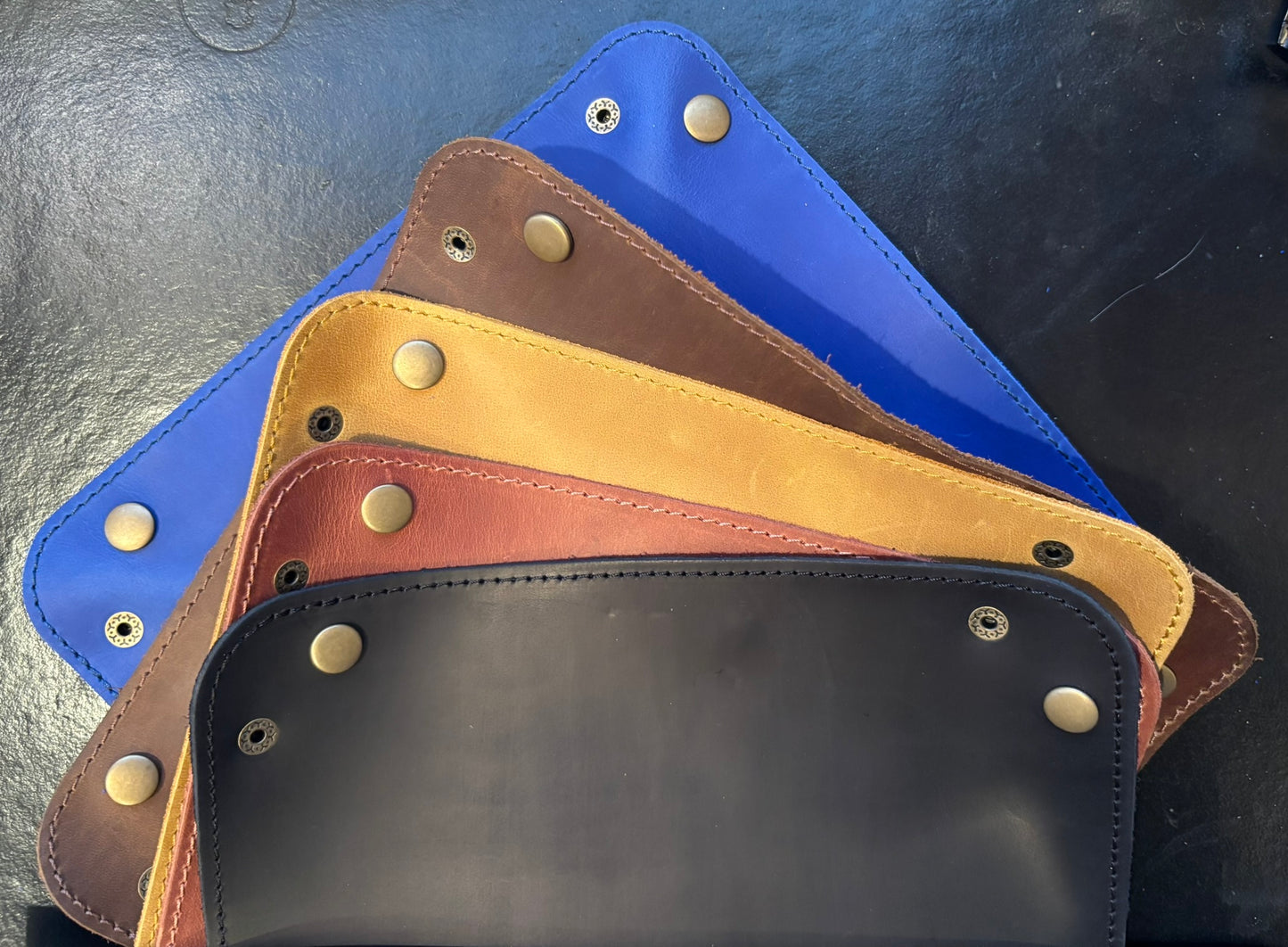 Suede Leather valet organiser tray 5 colours