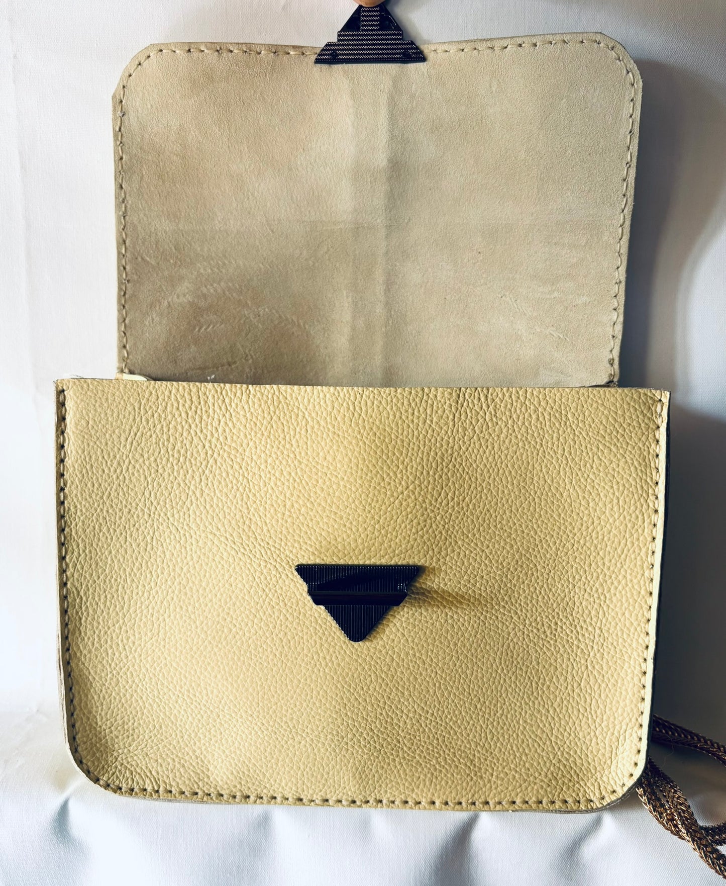 soft shell lemon and pale blue crossbody