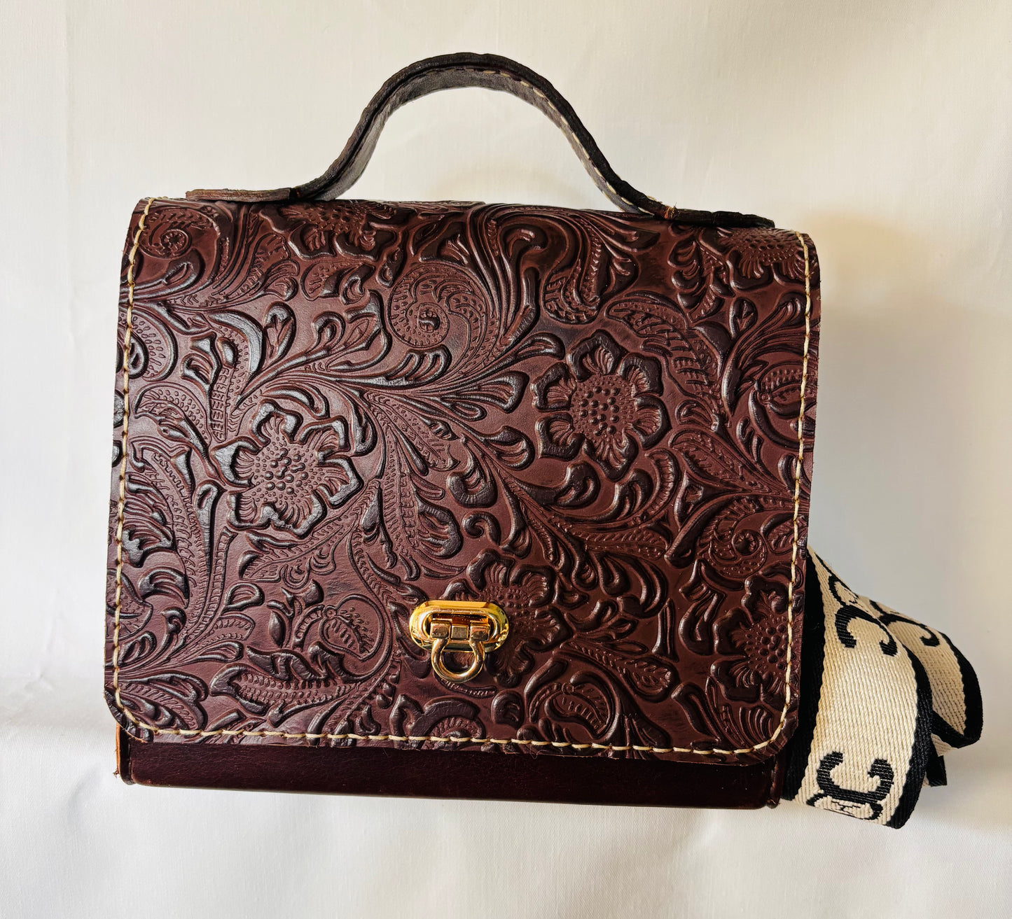 "Charro" Italian calfskin crossbody bag