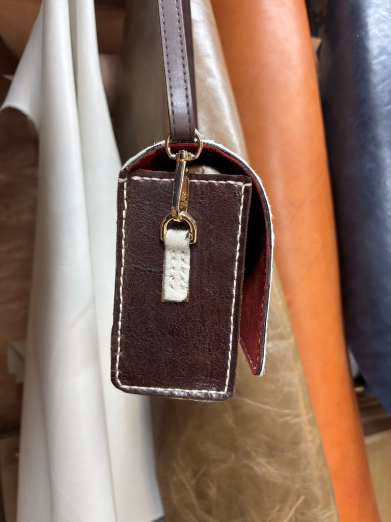 Hair On Leather Small crossbody bag